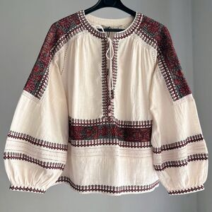 ZARA EMBROIDERED BLOUSE ZW COLLECTION